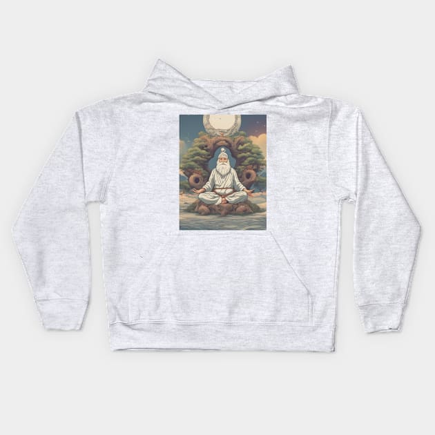 lets meditate Kids Hoodie by PlushFutura